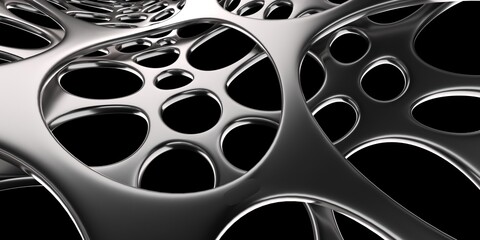 Obraz premium Abstract dark solid steel material. Black metallic. Aluminum silver pattern