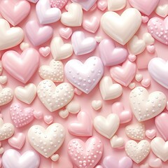 Obraz premium Valentine hearts background - card