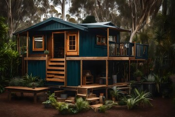 Fototapeta na wymiar *Australian backyard cubby house.