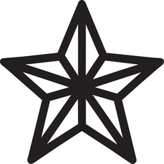 christmas star, white background, centered, icon