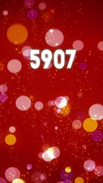 Vertical Counter from 0 to 6000. Celebration video introduction for the reaching 6k subscribers, followers or likes. Also can be used in marketing, such: lottery, advertisements, and promotions.