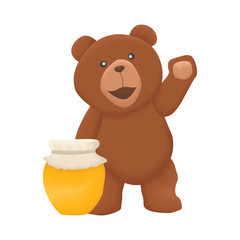 honey bear illustration
