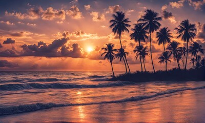 Fototapeta na wymiar Serene sea sunset