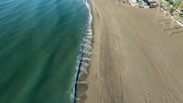 Fototapeta bonita vista de la playa de la playa de Puerto Banús, Marbella 