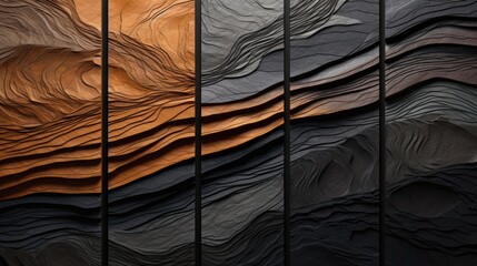 Artistic Wood Grain Patterns with Rich Textures in Warm and Cool Tones