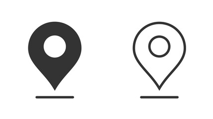 Map Pin location address icon editable vector stock illustration on transparent background. - obrazy, fototapety, plakaty