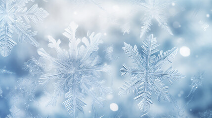 Ice snow crystals background