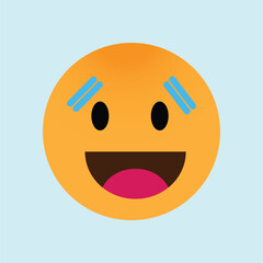 happy smiley face with beautiful background 