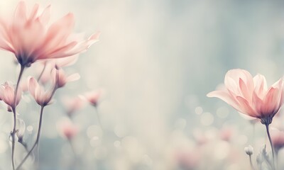 Spring flowers create a smooth background - obrazy, fototapety, plakaty