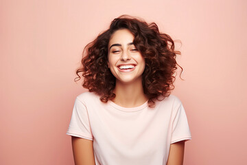 Fototapeta premium Studio portrait of a beautiful young woman with an attractive smile.