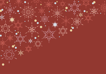クリスマス 冬 背景素材 赤色 レッド