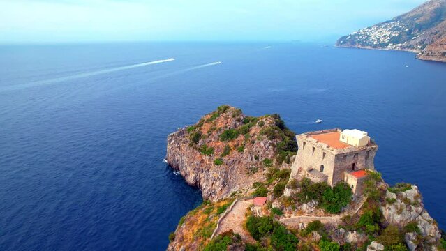 Torre del Capo di Conca - Italy - rocky headland on the Amalfitana coastal road