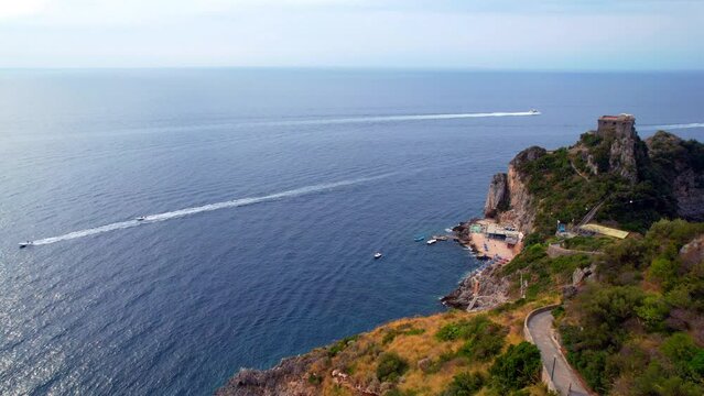 Torre del Capo di Conca - Italy - rocky headland on the Amalfitana coastal road