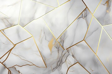 Golden lines on a marble background