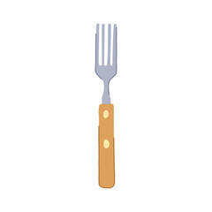 dinner fork cartoon. tableware restaurant, meal eat, silver black dinner fork sign. isolated symbol vector illustration