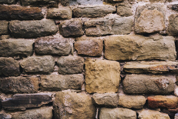 ancient brick wall, Old grunge brick texture background - 693894641