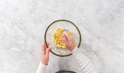 Banana cookies with chocolate drizzle