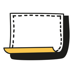 Journal doodle icon. Hand drawn banner or element for notebook, diary and planner. Doodle scribble style.  illustration