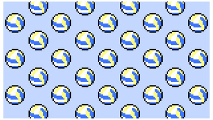 pixel art volley ball pattern, background wallpaper, card, banner pattern
