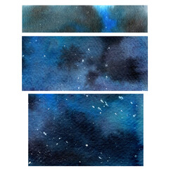 watercolor abstract space dark background