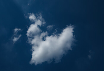 heart shaped white clouds