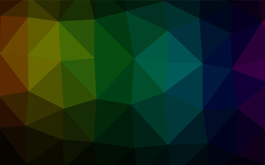 Obraz premium Dark Multicolor, Rainbow vector abstract mosaic backdrop.