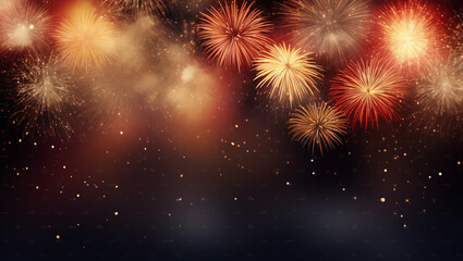 Fototapeta na wymiar Happy New Year fireworks background 