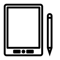 This is the Ipad icon from the Technology icon collection with an Outline style