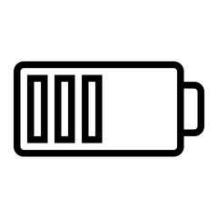 This is the Half Battery icon from the Technology icon collection with an Outline style