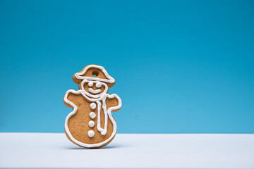 Tasty sweet Christmas cookies on a background. - 693900830