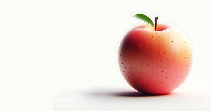 Red apple isolated on white background, clipping path, full depth of field,generaative ai