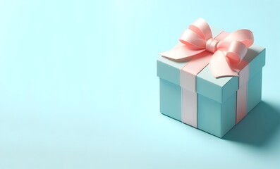 gift box  with sky beackground anniversery,ai generative