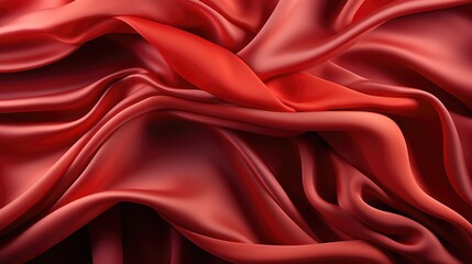 Obraz premium Red silk satin fold as a background
