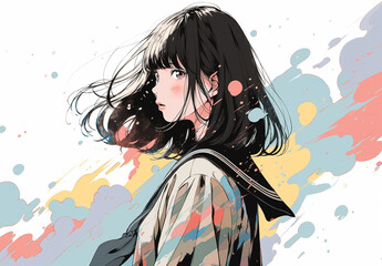 かわいい　女子高校生　