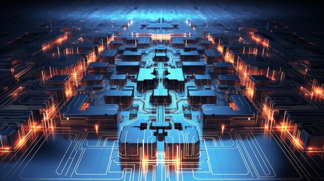 Automated Software Patching abstract mother board chipset structure pattern digital technology world stimulate connecting curcuit board pattern