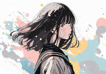 かわいい　女子高校生　