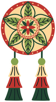 Christmas Parol Lantern with Poinsettia