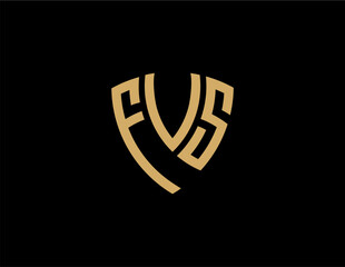 FVS creative letter shield logo design vector icon illustration	