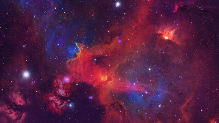 Travelling through space with nebulas and stars