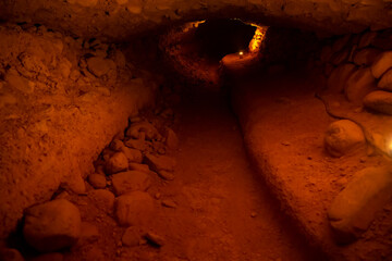 The Galerias de Orellan a series of Roman gold mines dug into the side of a mountain