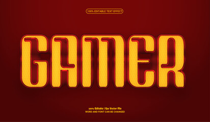 Gamer editable premium vector text effect