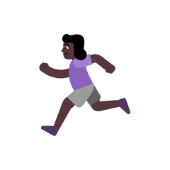 Woman Running: Dark Skin Tone