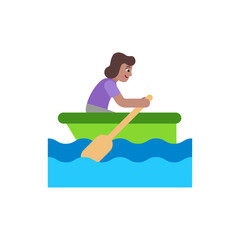 Woman Rowing Boat: Medium Skin Tone
