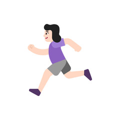 Fototapeta na wymiar Woman Running: Light Skin Tone