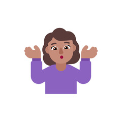 
Woman Shrugging: Medium Skin Tone