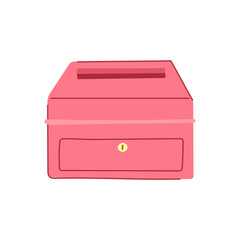 box mailbox letter cartoon. email address, postbox send, postal message box mailbox letter sign. isolated symbol vector illustration