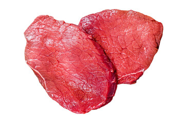 Raw black angus beef meat sirloin steak Transparent background. Isolated.