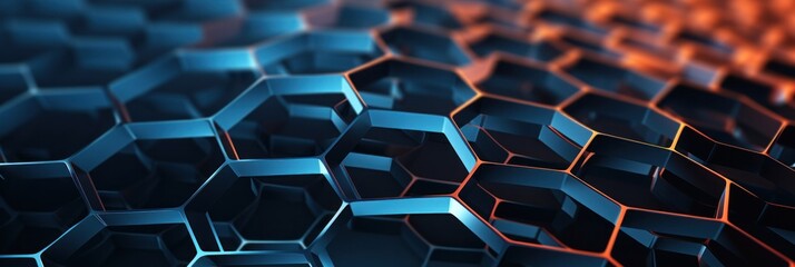 Fototapeta premium Material Science Abstract Hexagon Concept