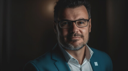 Fototapeta premium Man in a suit. AI Generated