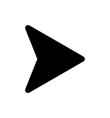 Modern simple black arrow icon. Arrow and cursor on flat style for web design or interface